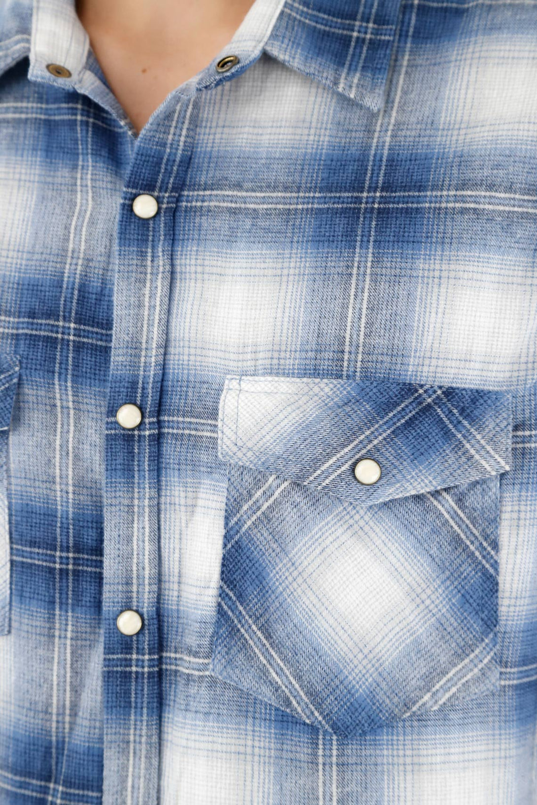 Camisa tipo leñadora azul para hombre