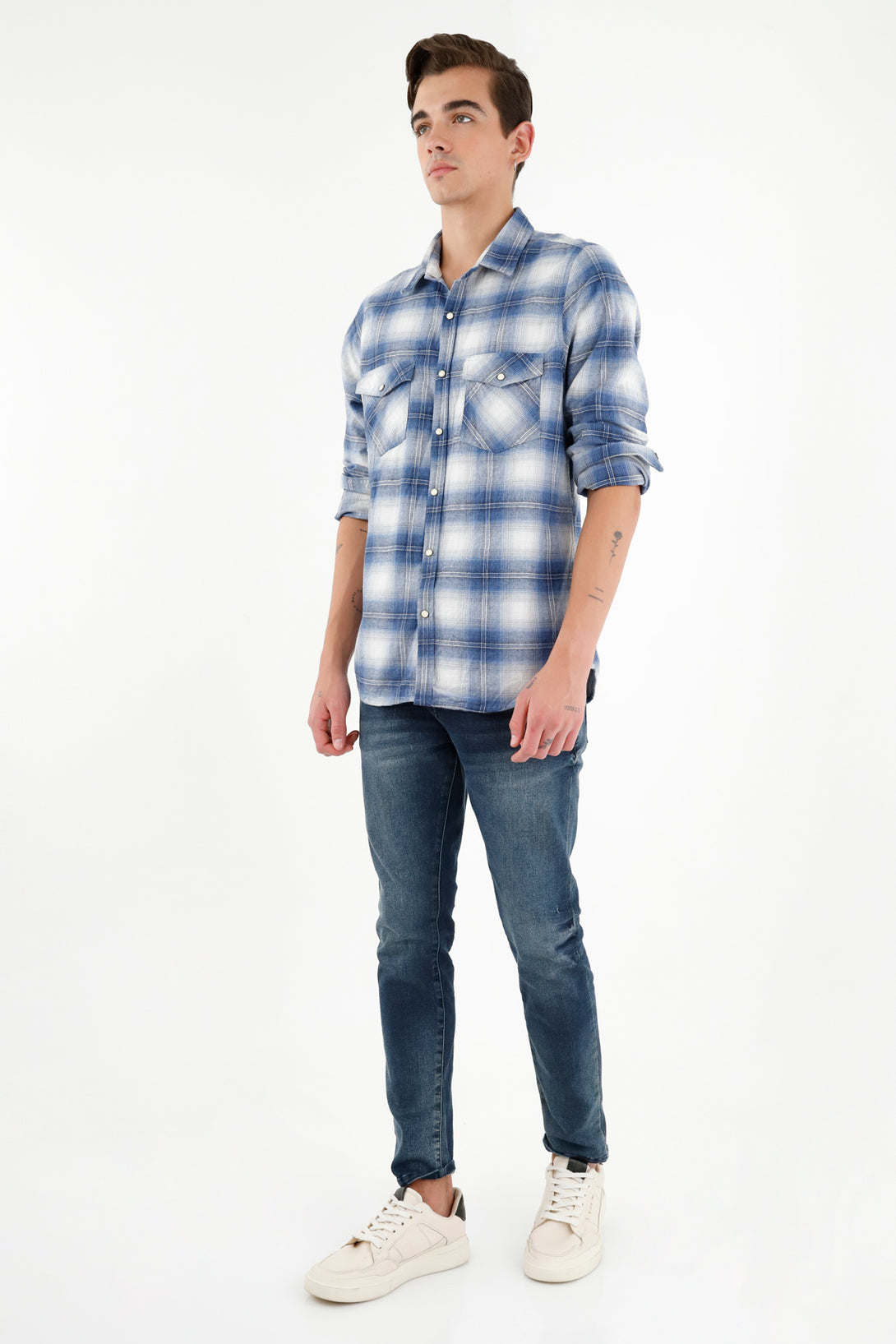 Men's Blue Flannel Shirt