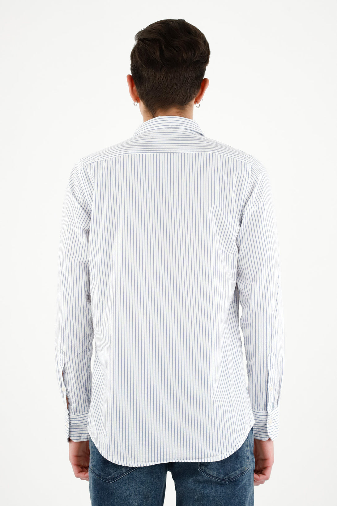 Men's Blue Striped Design Shirt