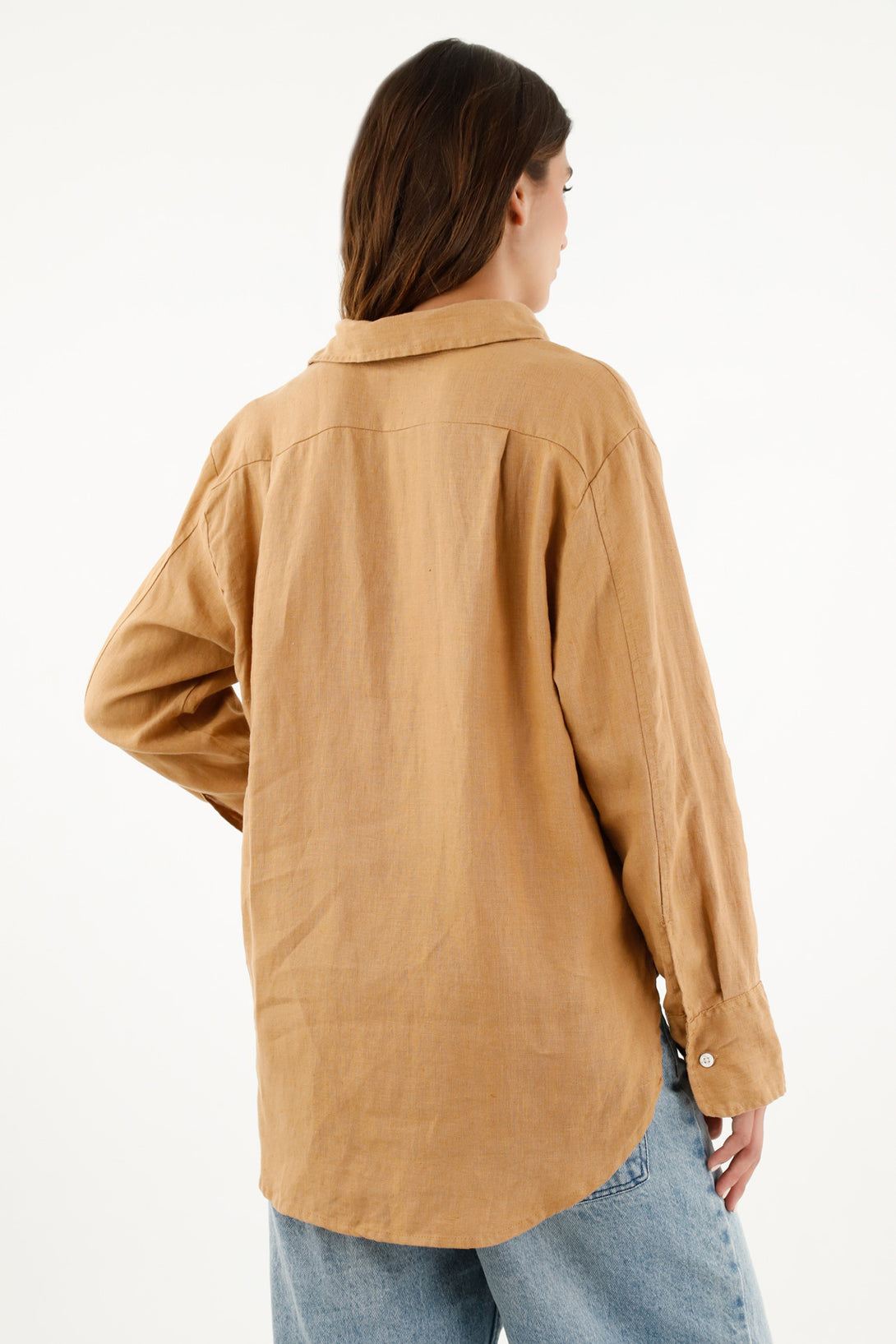 Women's Brown Long Sleeve Shirt