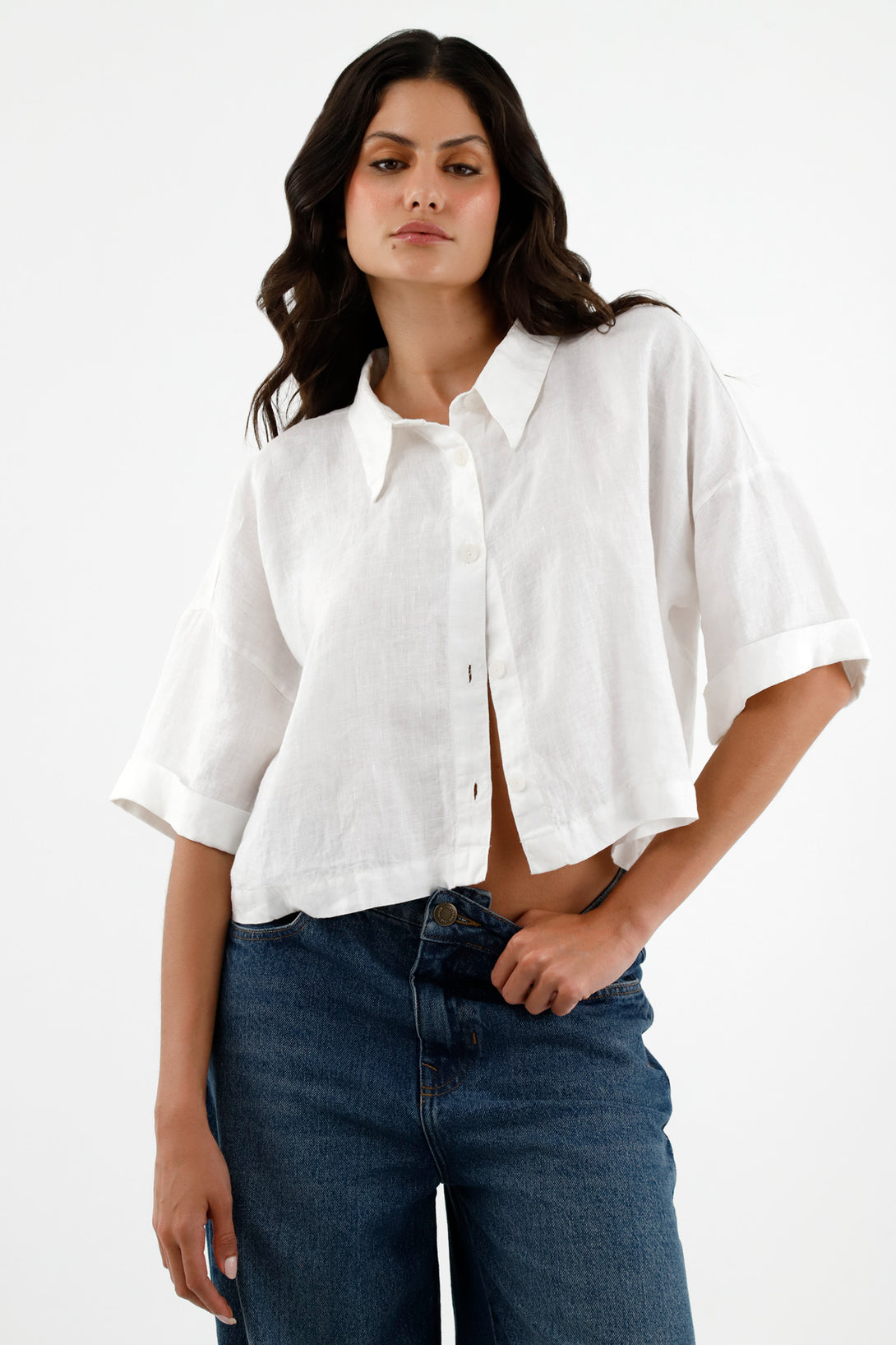 Women's White Oversized Shirt