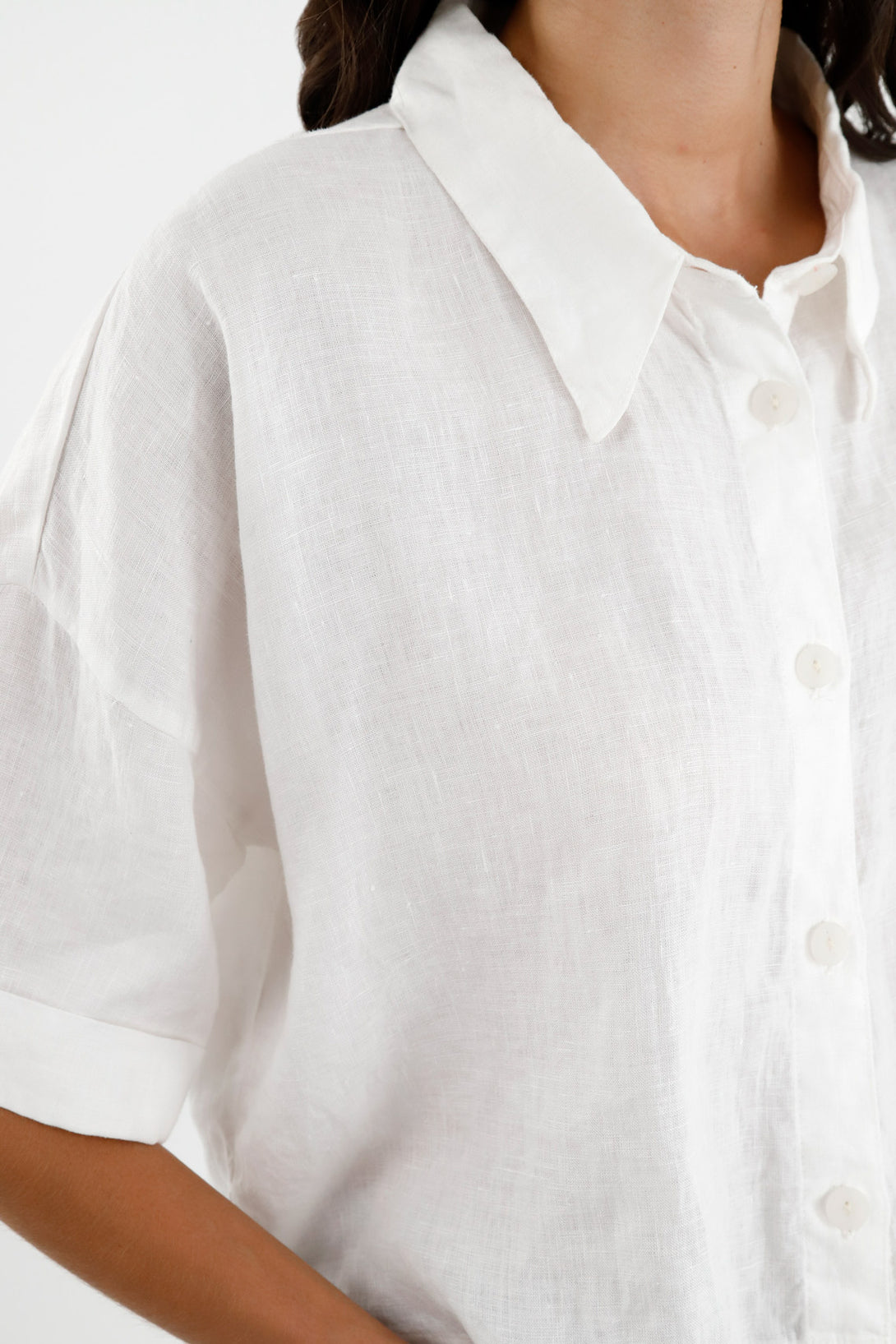 Camisa blanca oversize para mujer