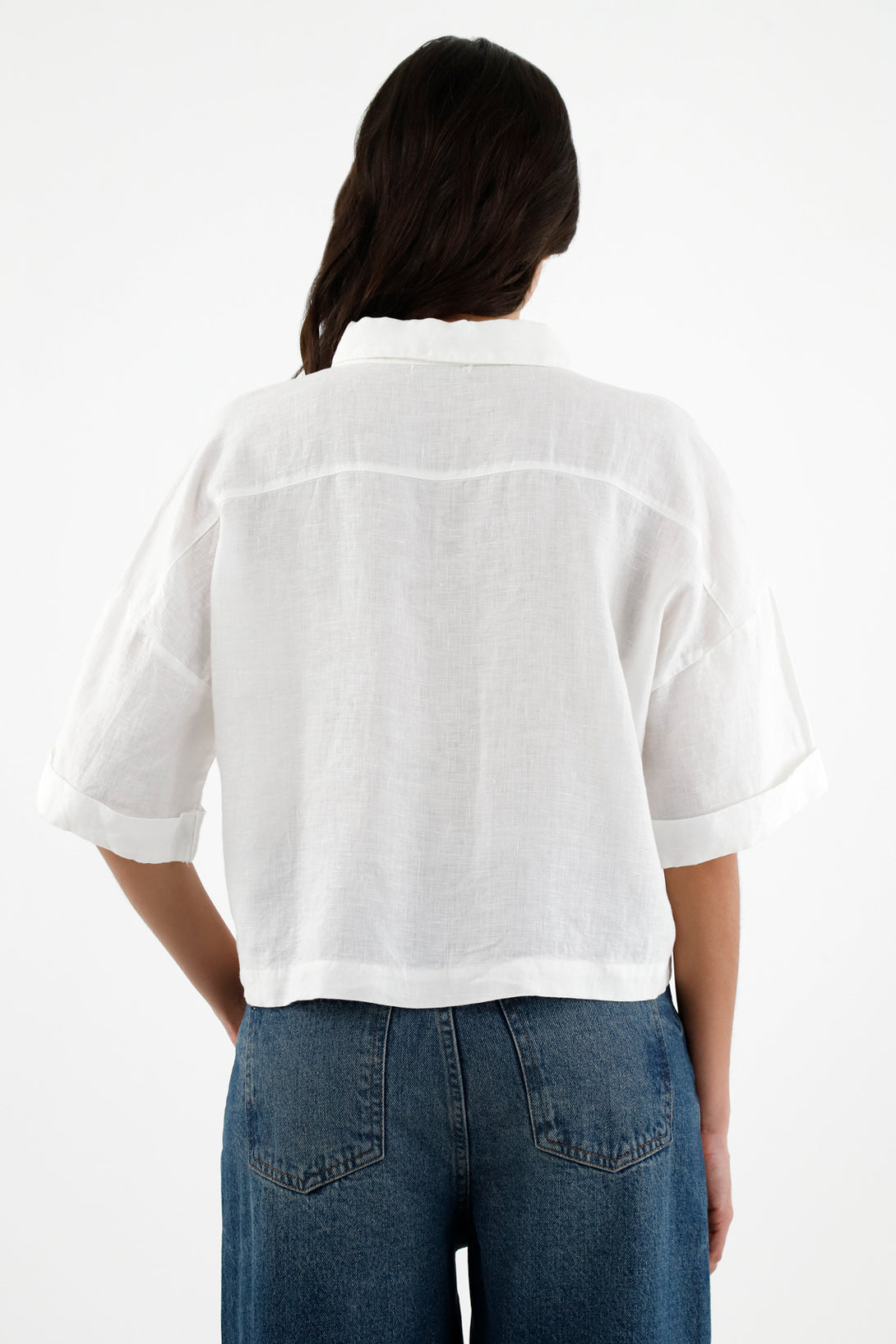 Camisa blanca oversize para mujer