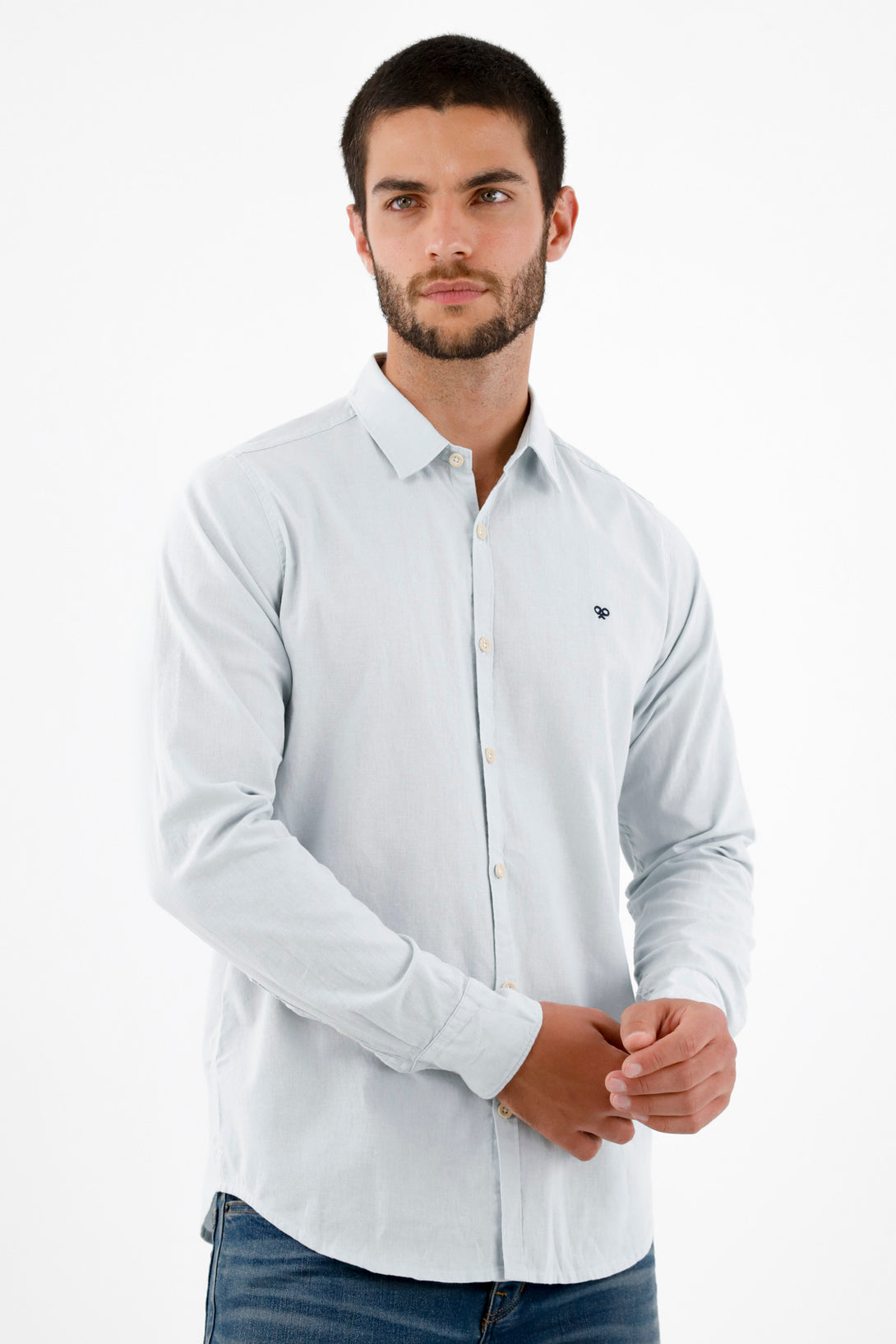 Camisa tipo lino para hombre