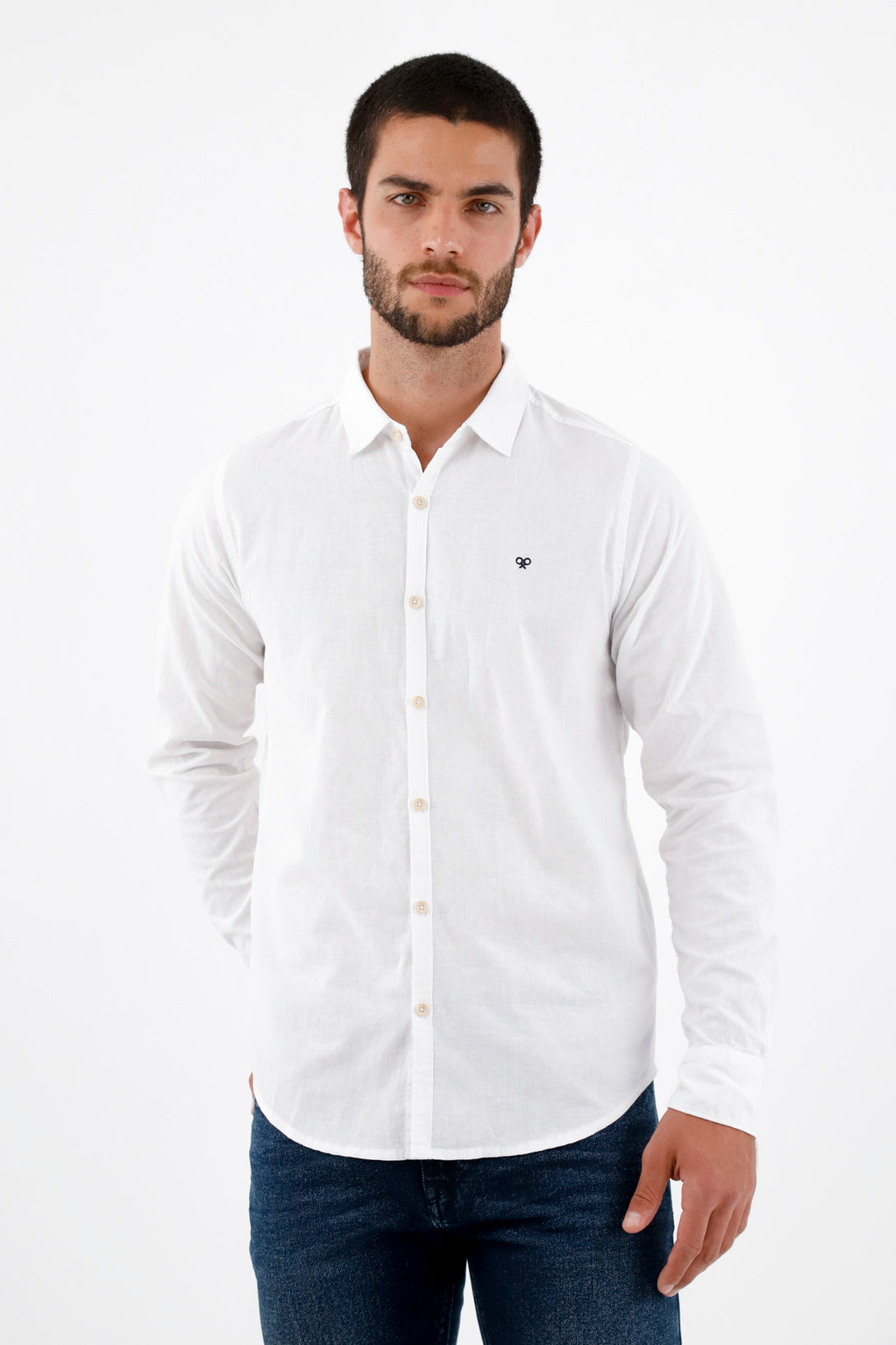 Camisa tipo lino para hombre