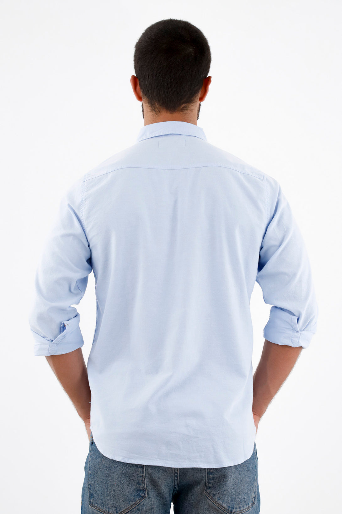 Men's White French Collar Shirt