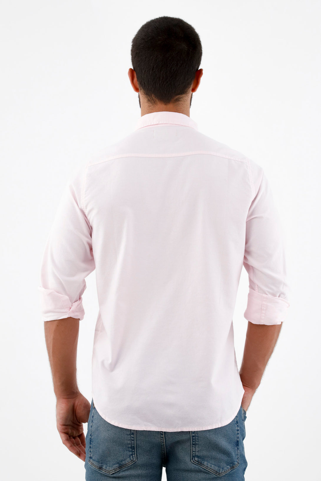 Camisa cuello francés blanca para hombre