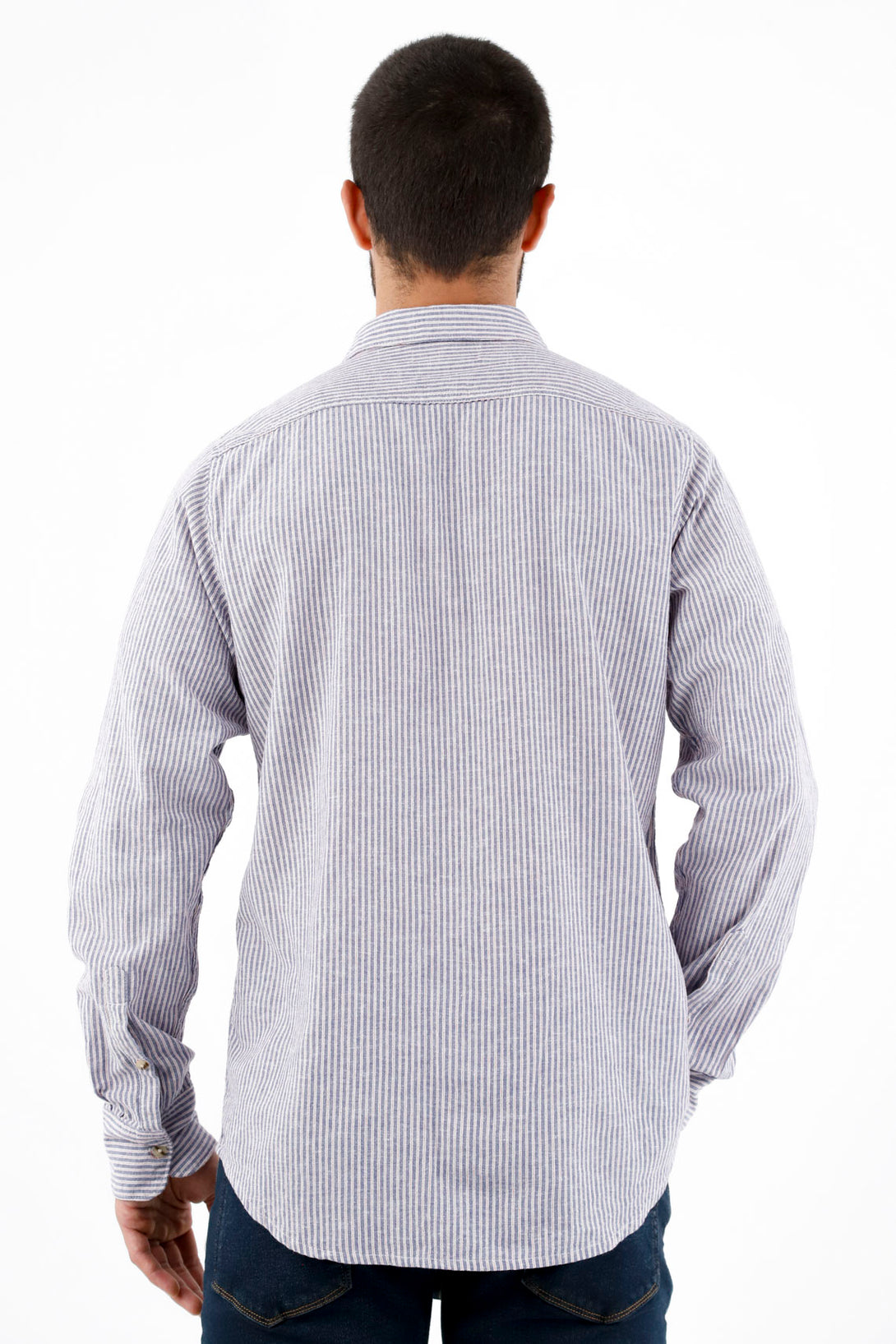 Men's Blue Pre-dyed Shirt