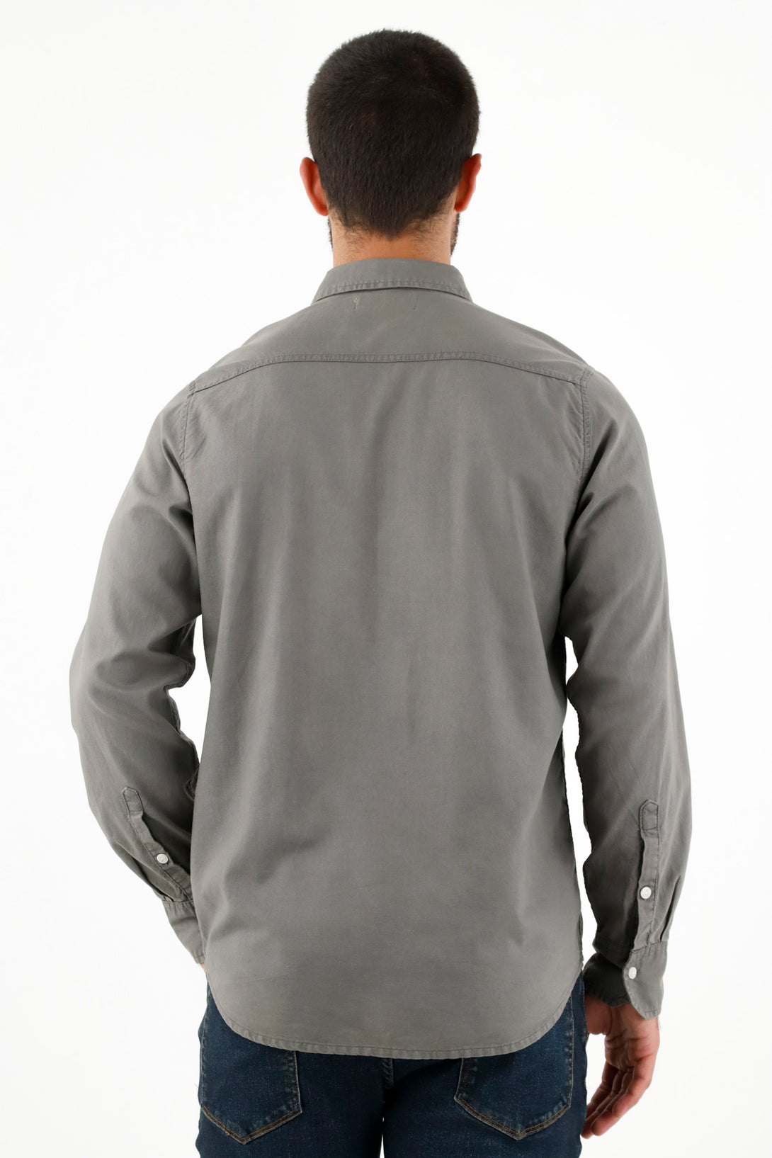 Men's Gray Long Sleeve Shirt