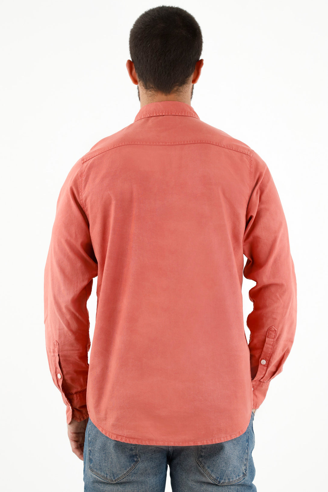 Men's Orange Long Sleeve Shirt