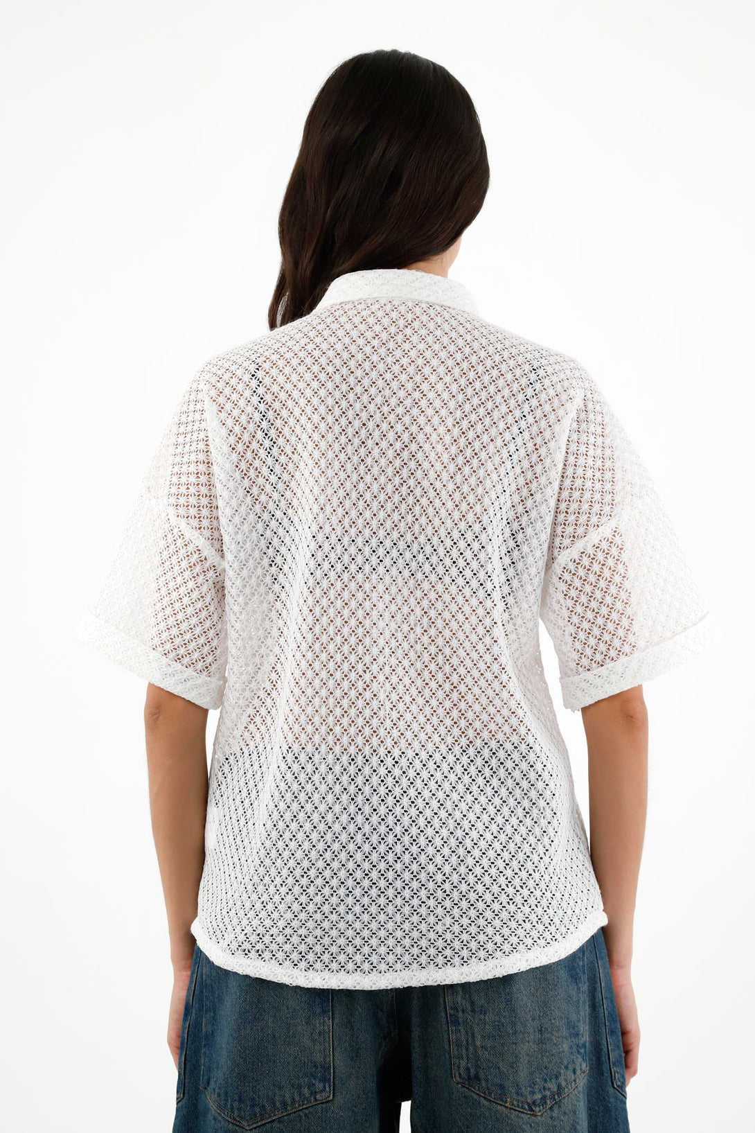 Women's White Patch Pocket Shirt