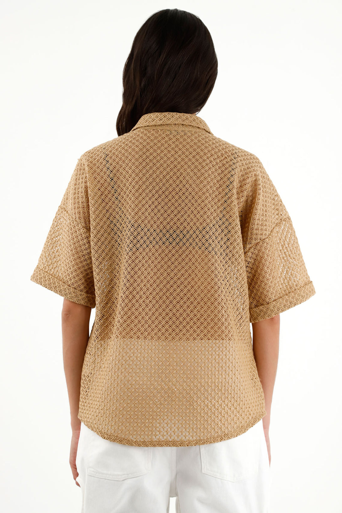 Women's Brown Patch Pocket Shirt