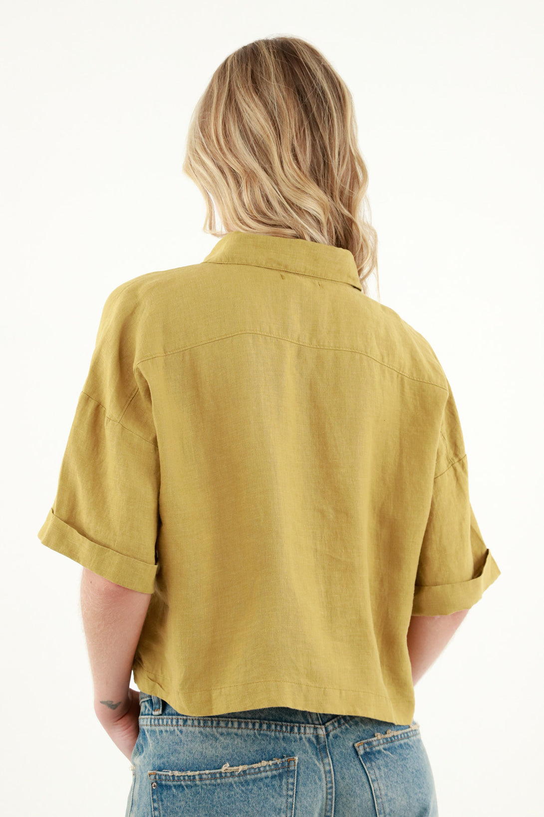 Camisa verde oversize para mujer