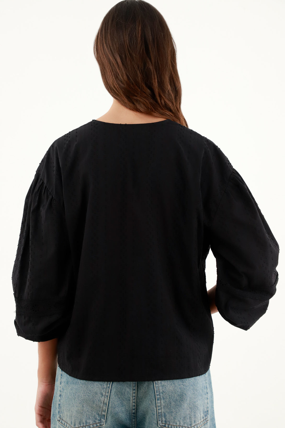 Women's Black Long Sleeve Shirt