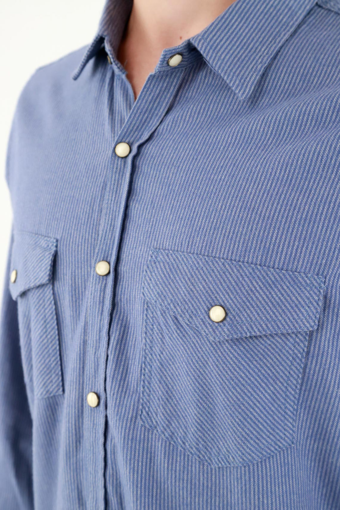 Men's Blue Long Sleeve Shirt