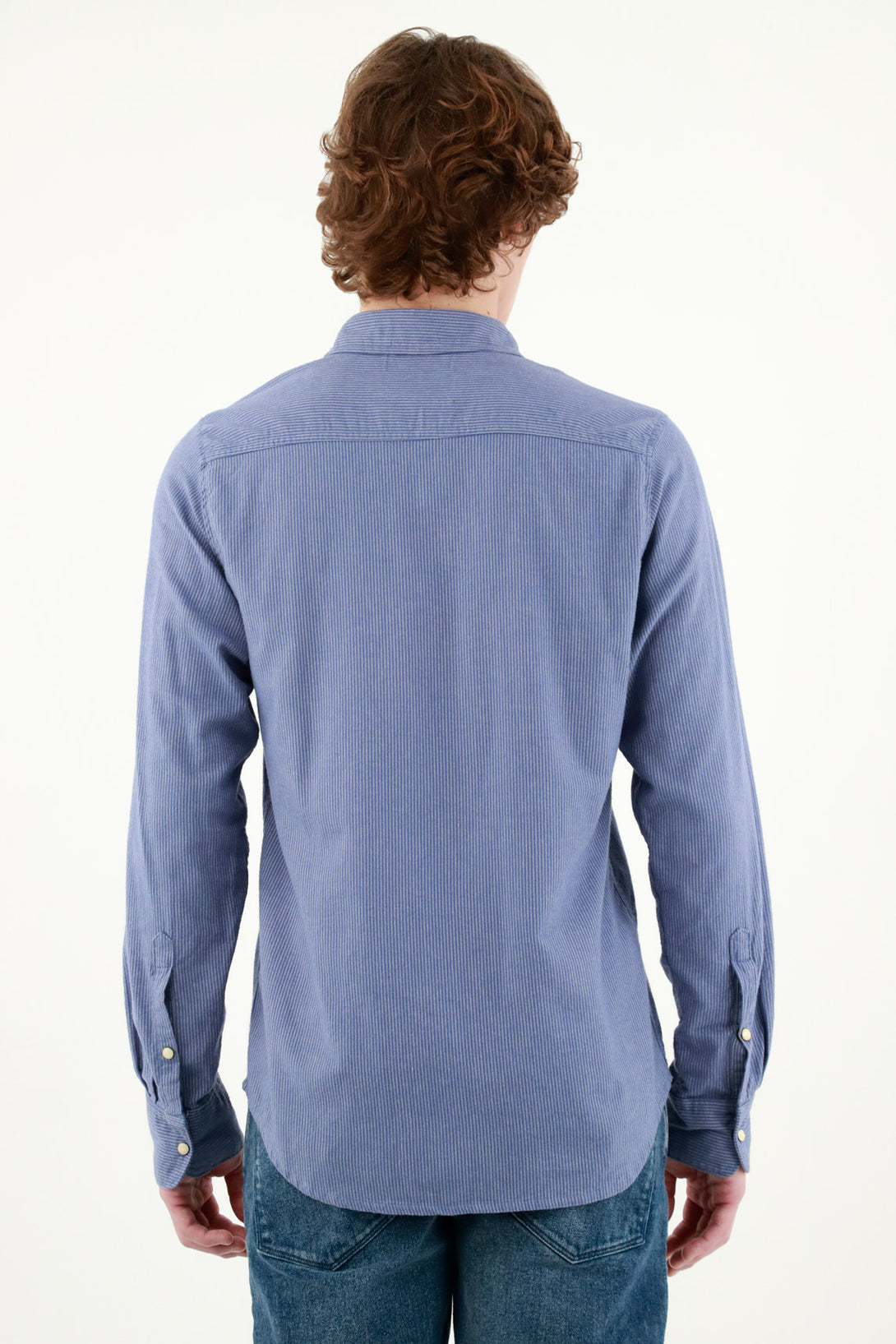 Men's Blue Long Sleeve Shirt