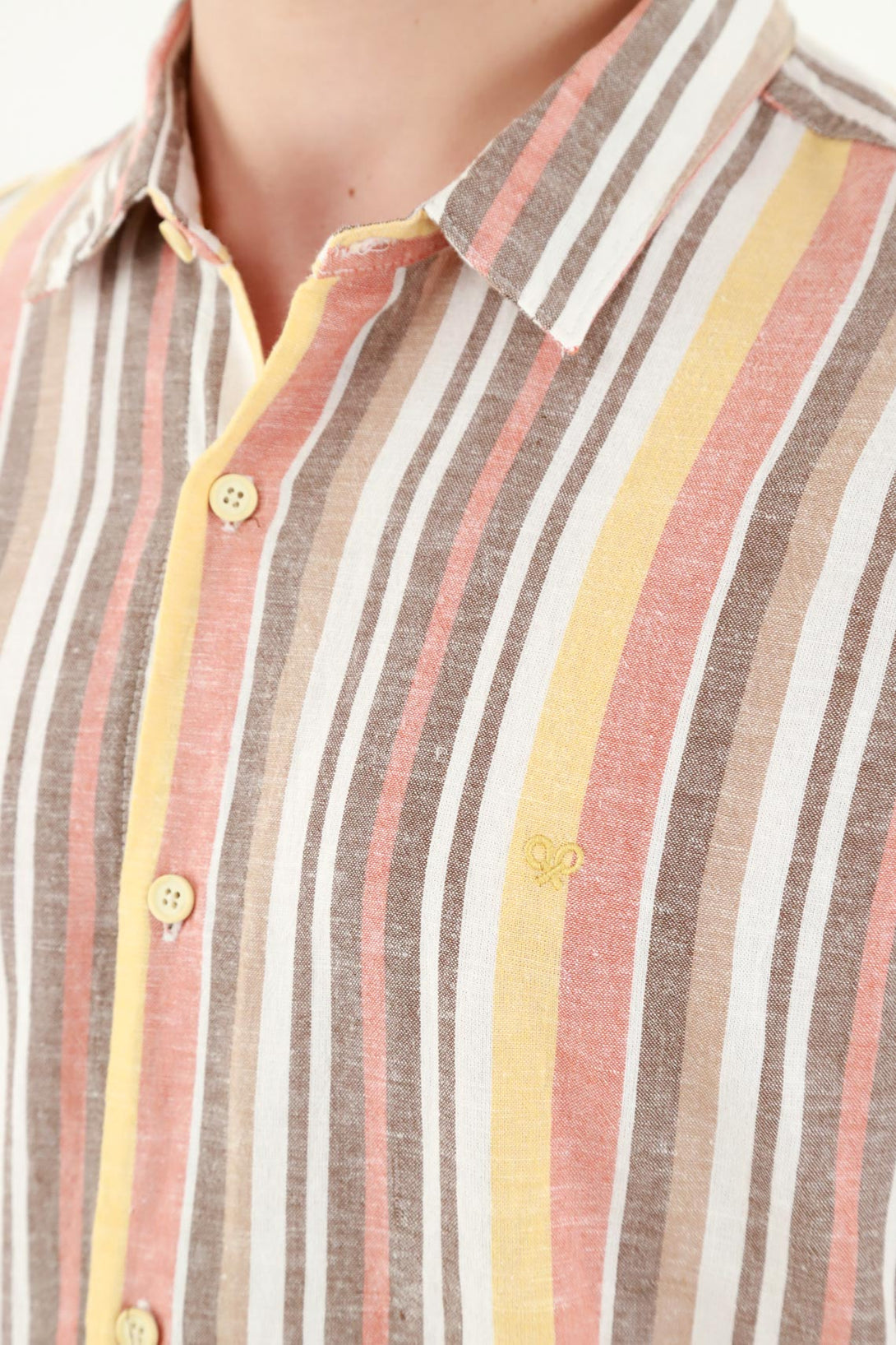 Men's Striped French Collar Shirt