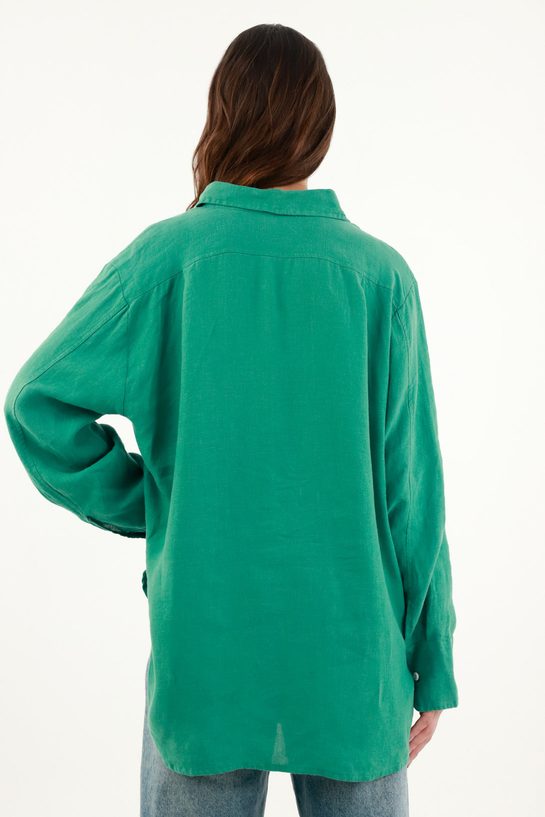 Women's Green Linen Shirt