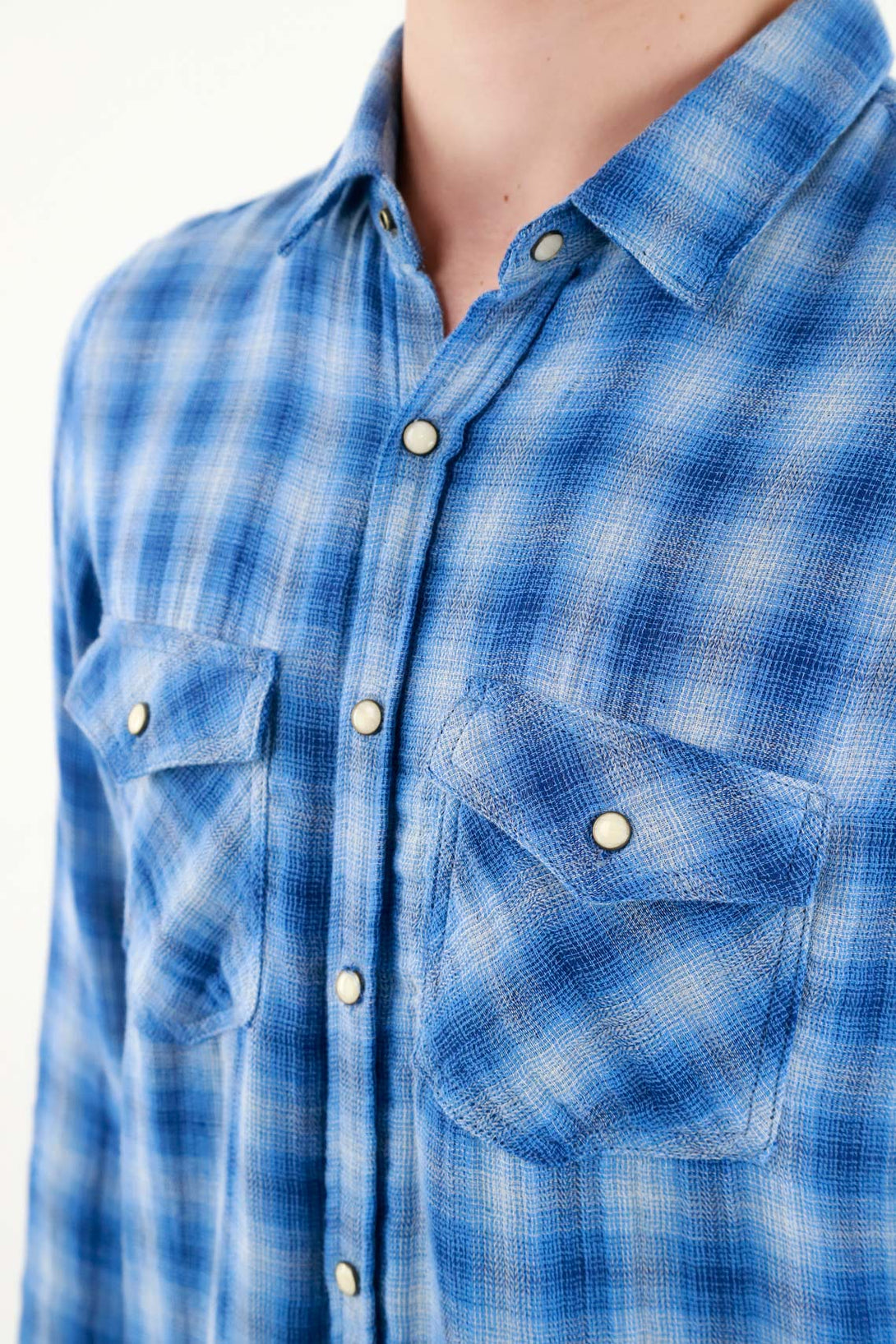 Men's Blue Flannel Shirt