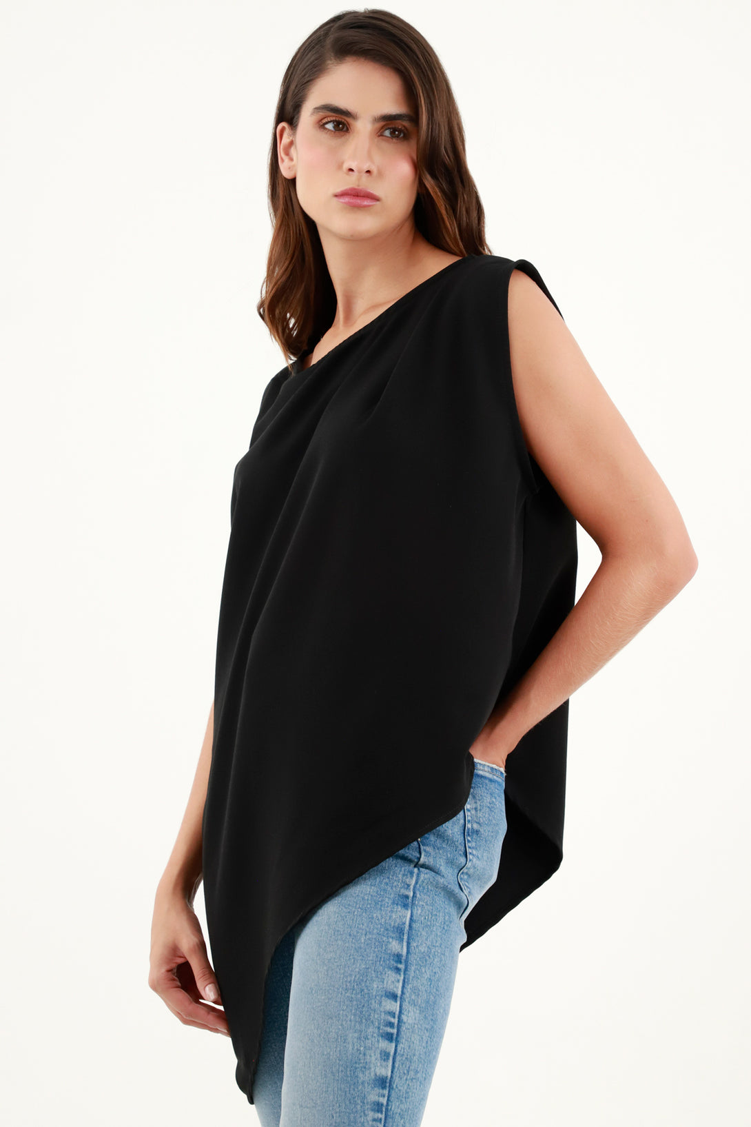 Women's Black Pointed Shirt