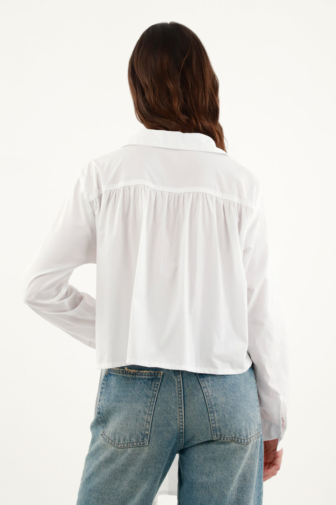 Women's White Patch Pocket Shirt