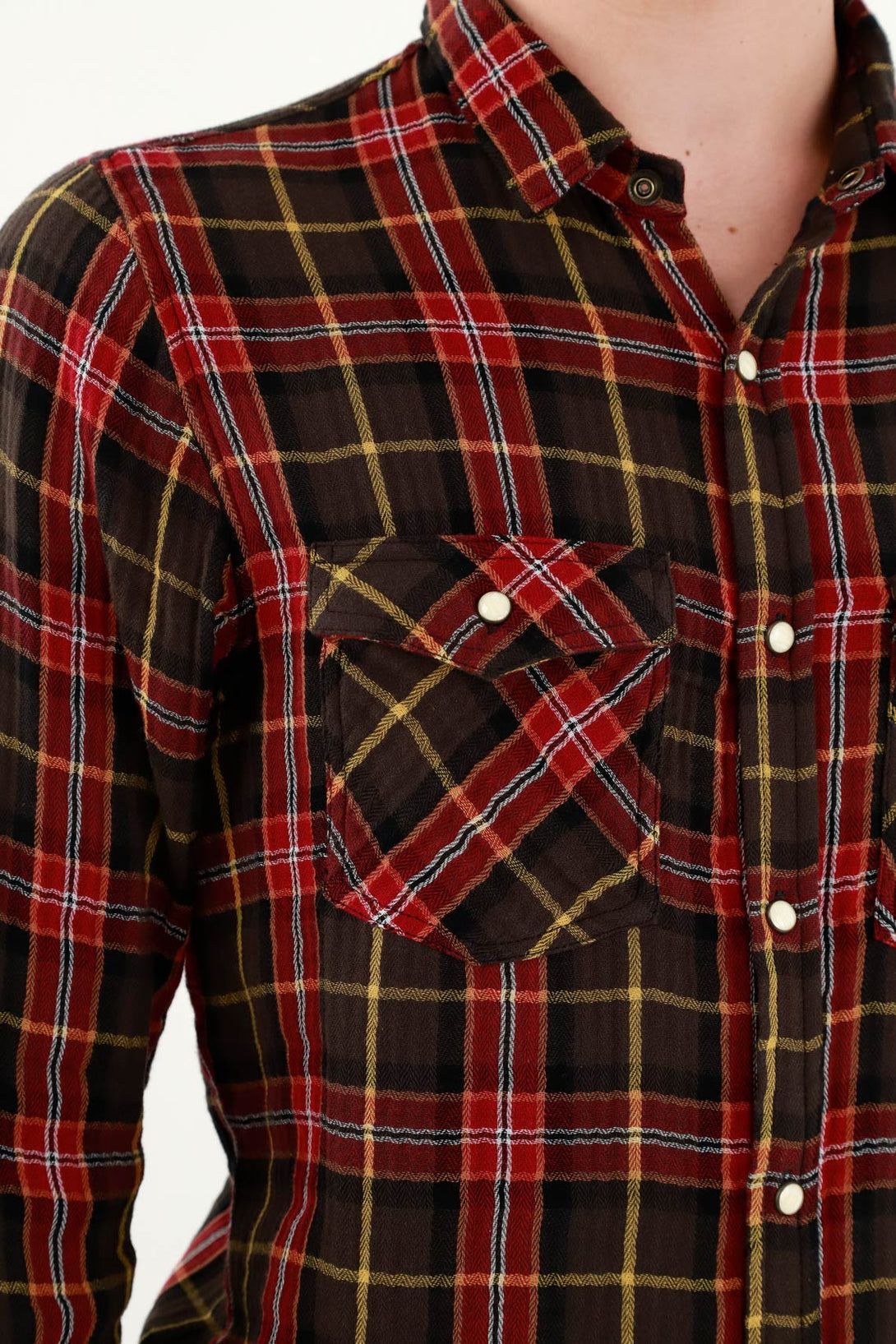 Camisa leñadora roja para hombre