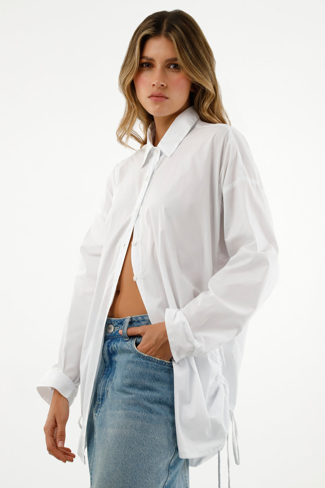 Women's White Long Sleeve Shirt