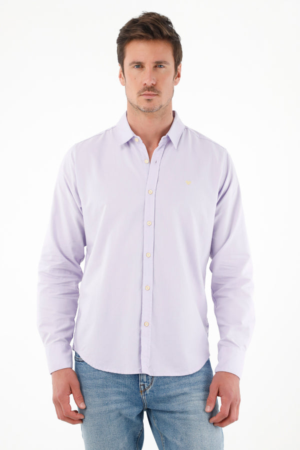 Men's Purple Long Sleeve Shirt