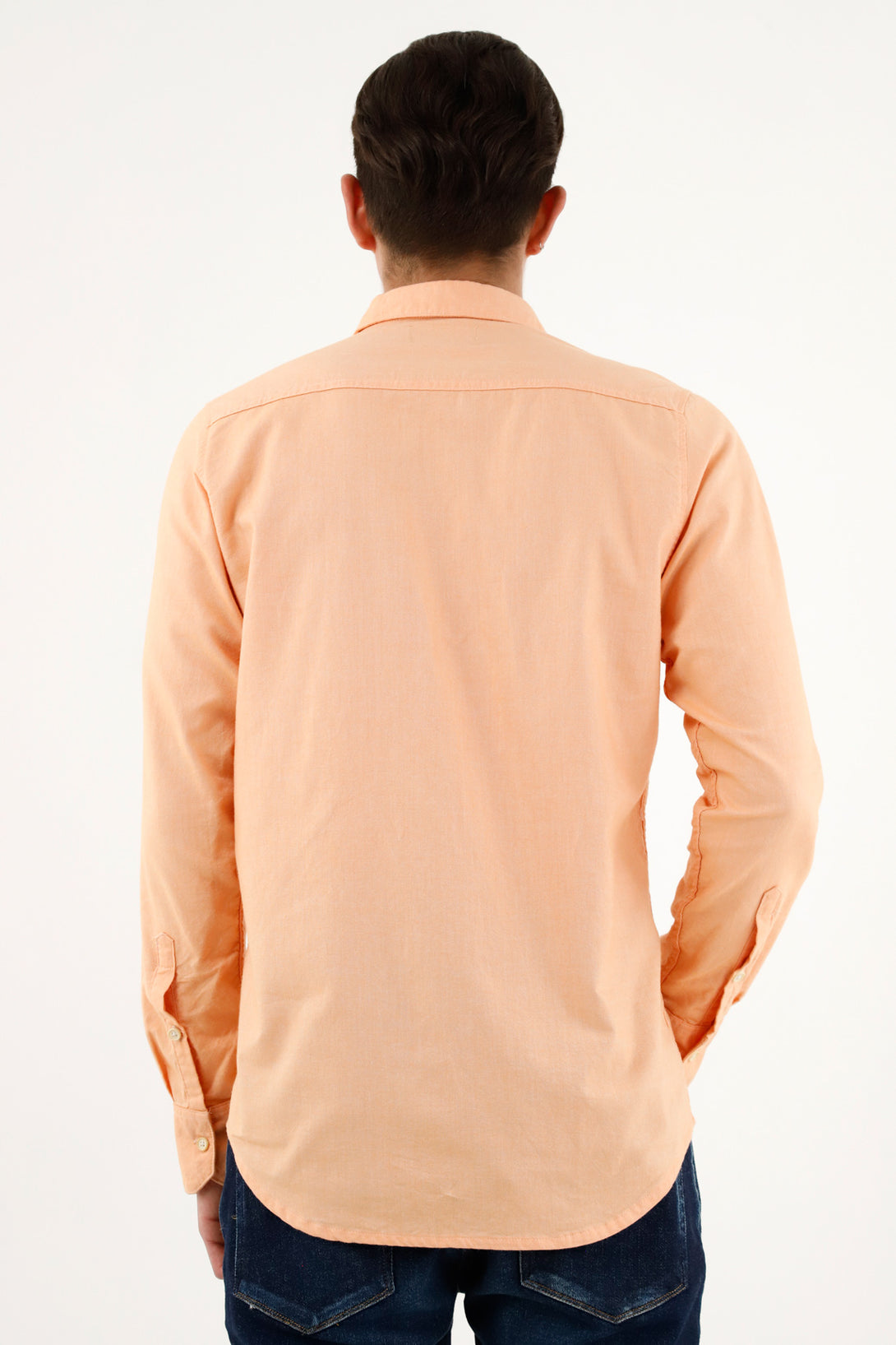 Camisa clásica naranja para hombre