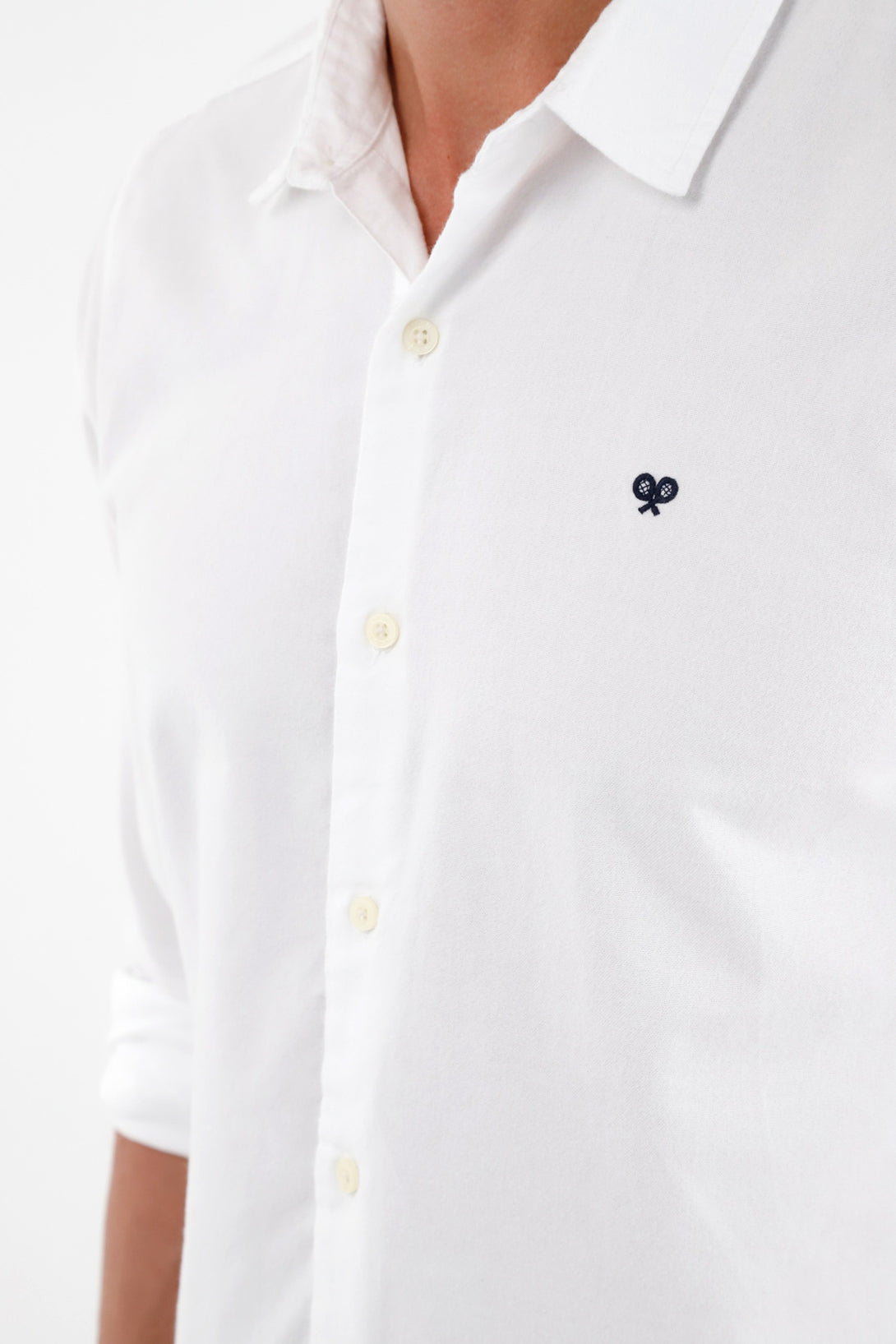 Men's White Long Sleeve Shirt