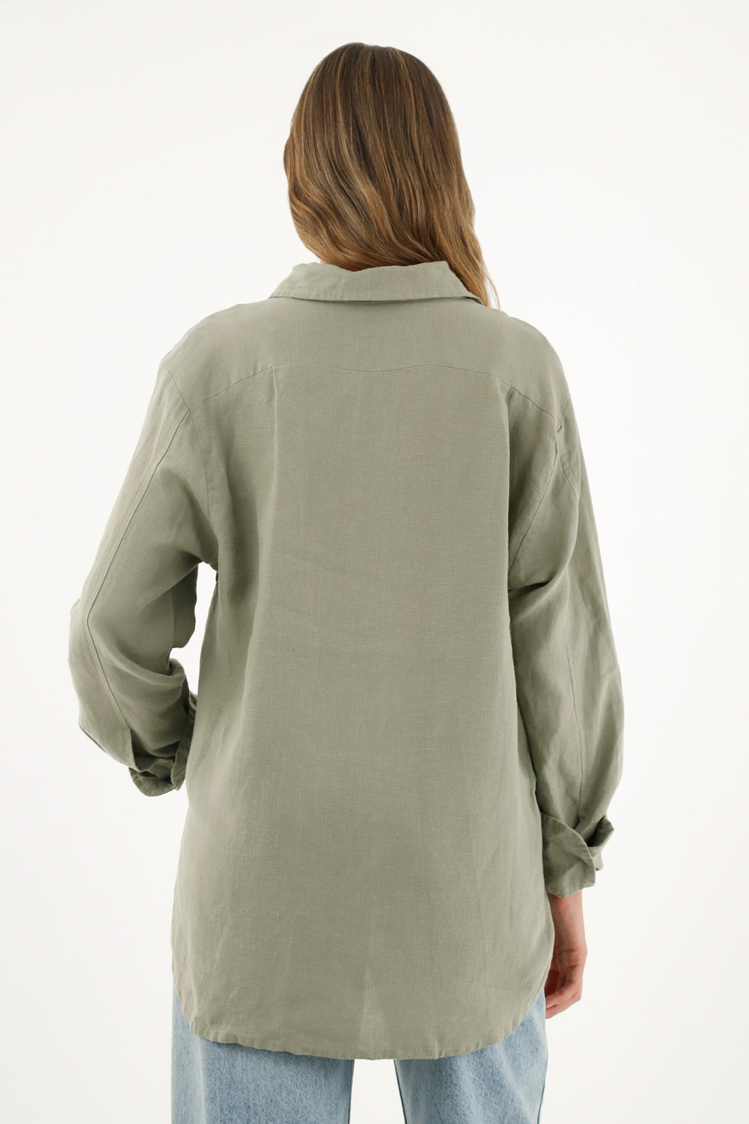 Women's Green Long Sleeve Shirt