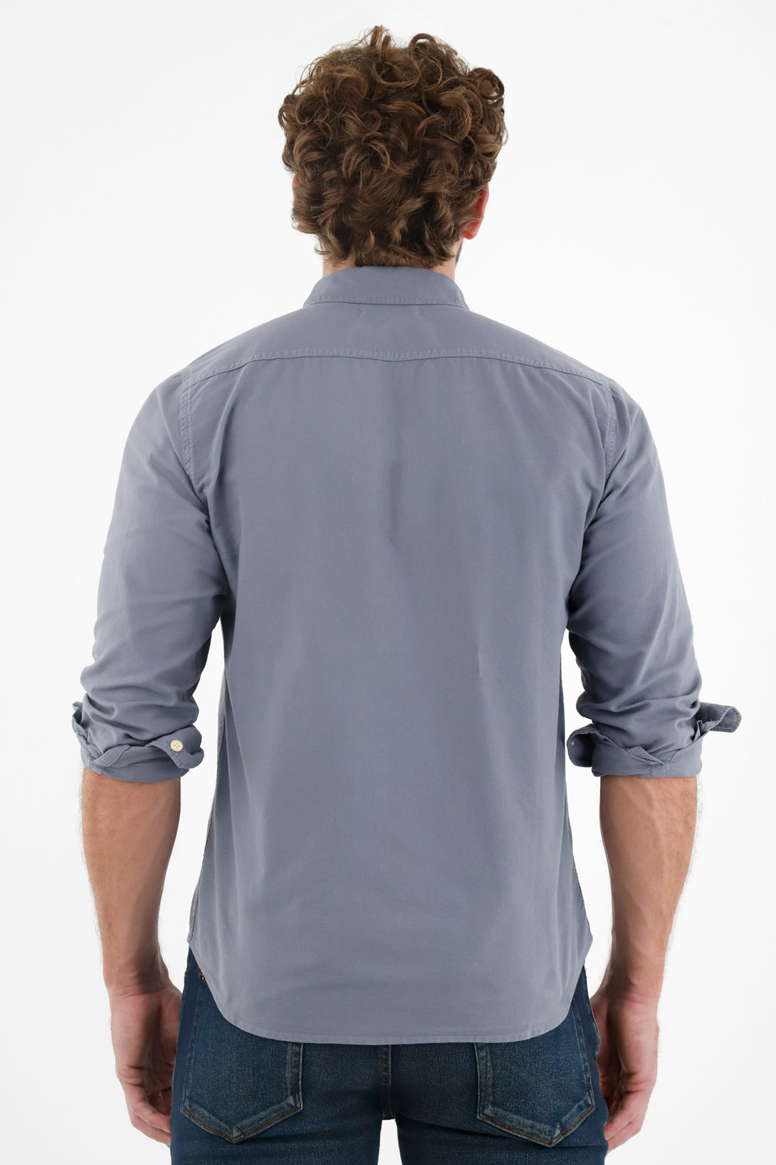 Men's Blue Long Sleeve Shirt