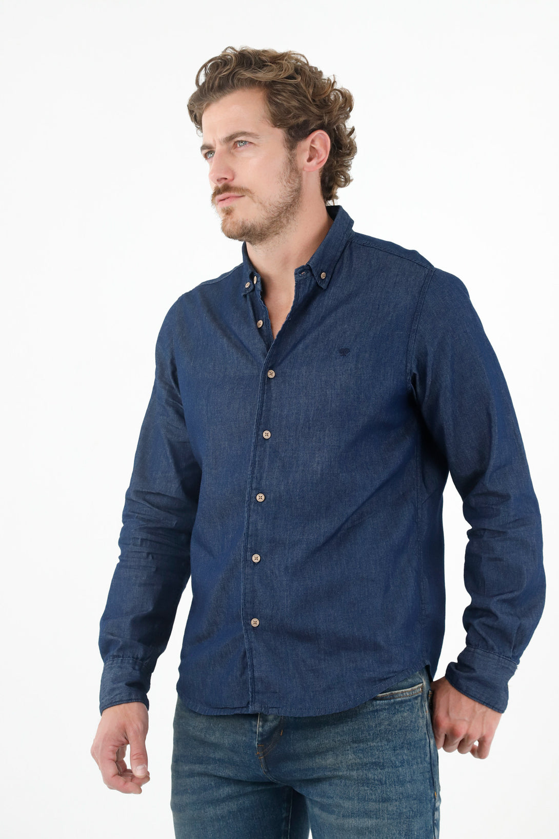 Men's Blue Chambray Shirt