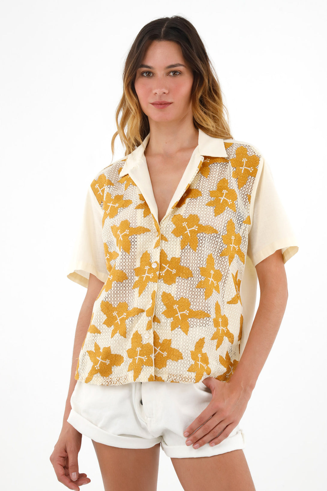 Women's Bowling Style Printed Shirt