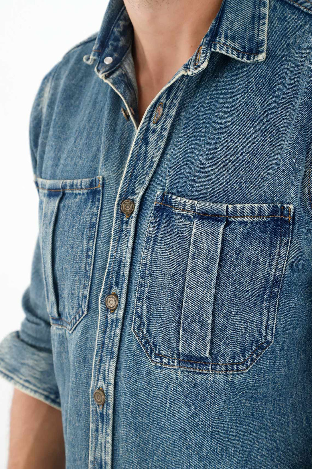 Men's Blue Denim Shirt