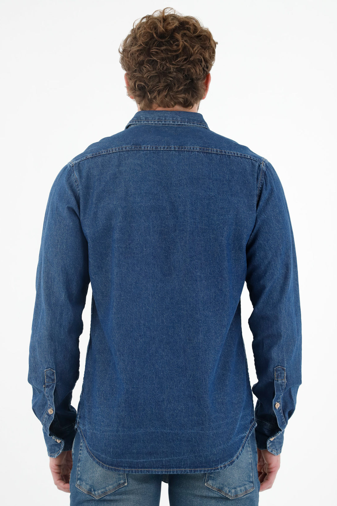 Men's Blue Long Sleeve Shirt