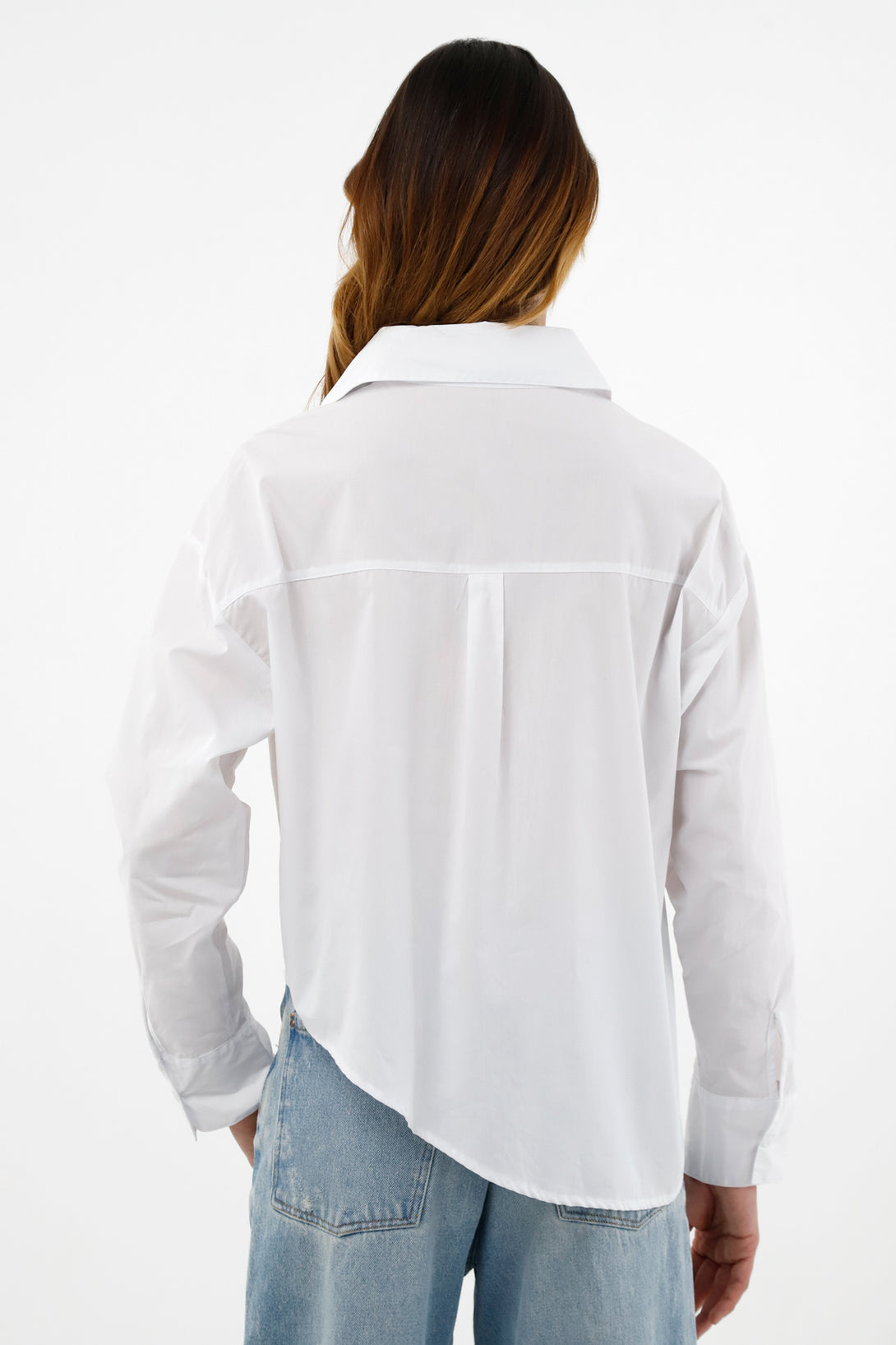 Camisa manga larga blanca para mujer