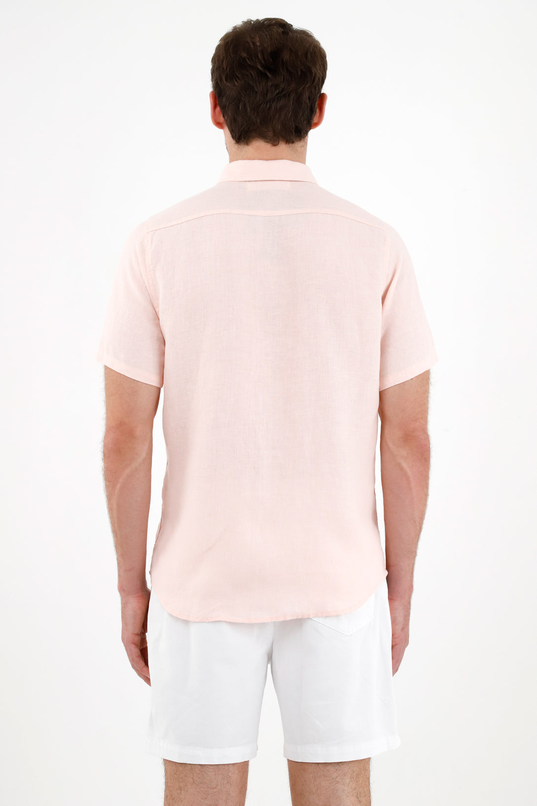 Men's Pink Linen Shirt