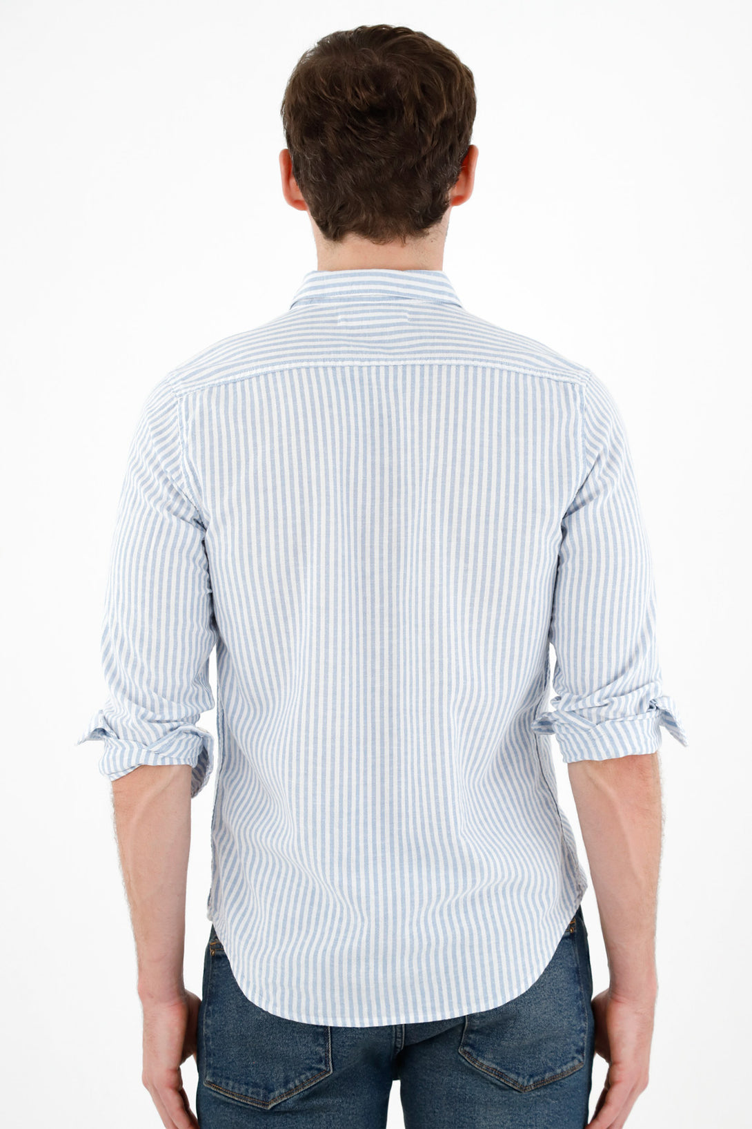 Men's Blue Long Sleeve Shirt