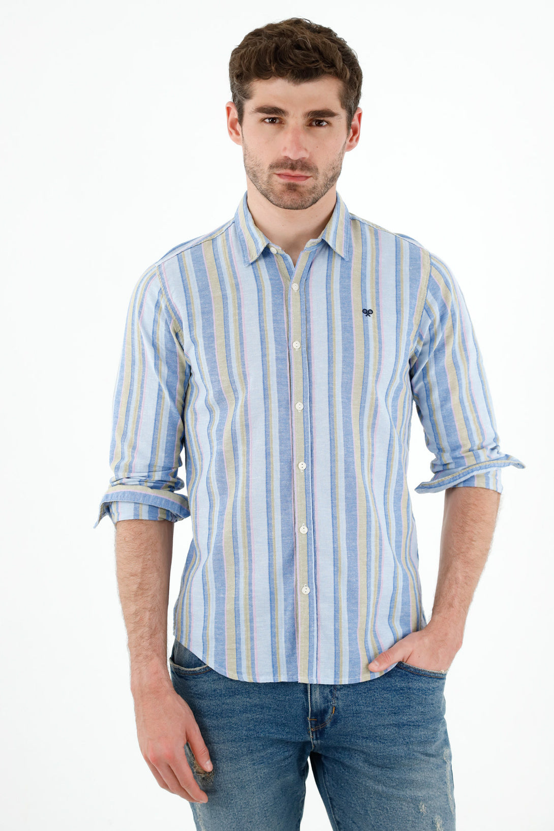 Men's Multicolor Long Sleeve Shirt