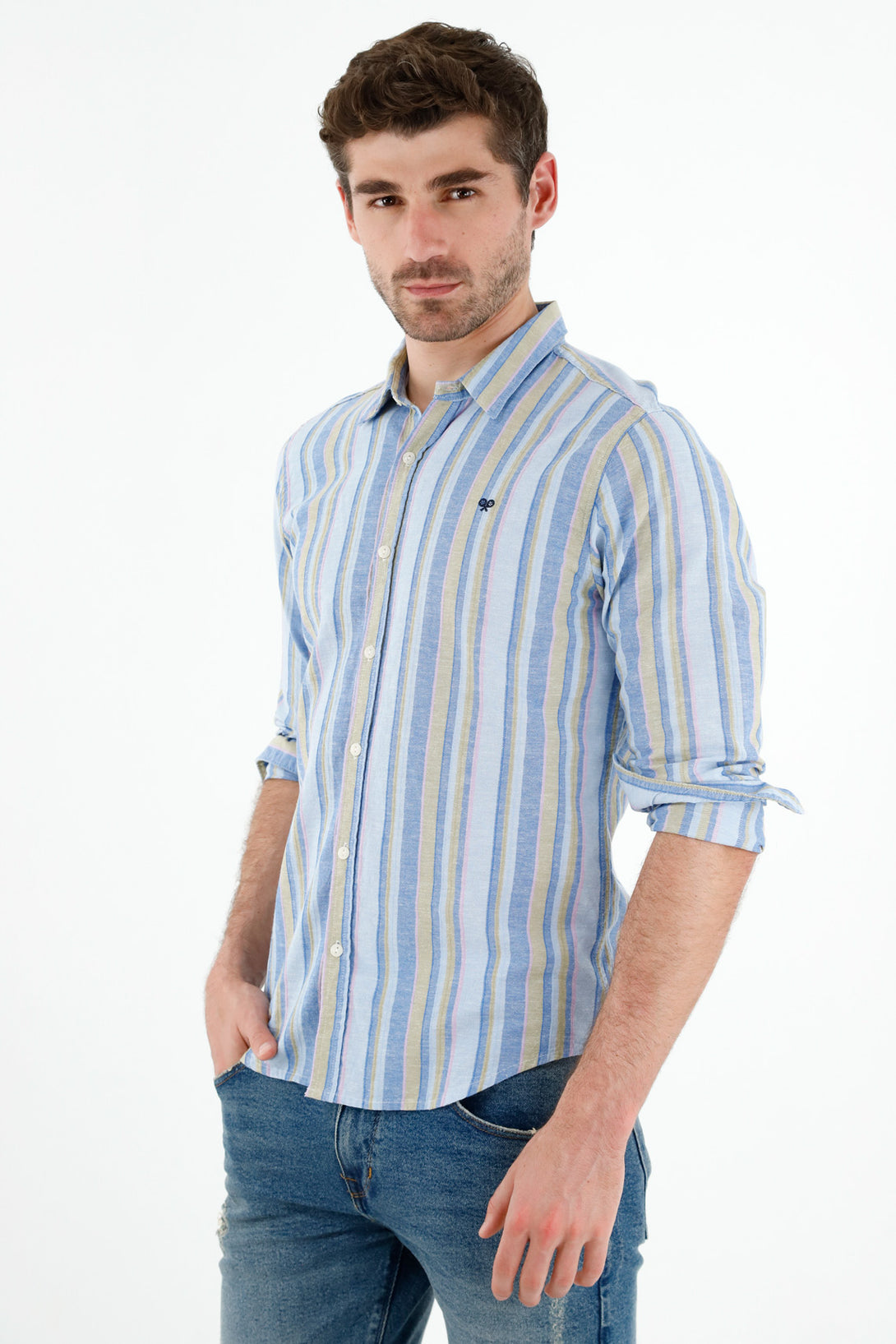 Men's Multicolor Long Sleeve Shirt