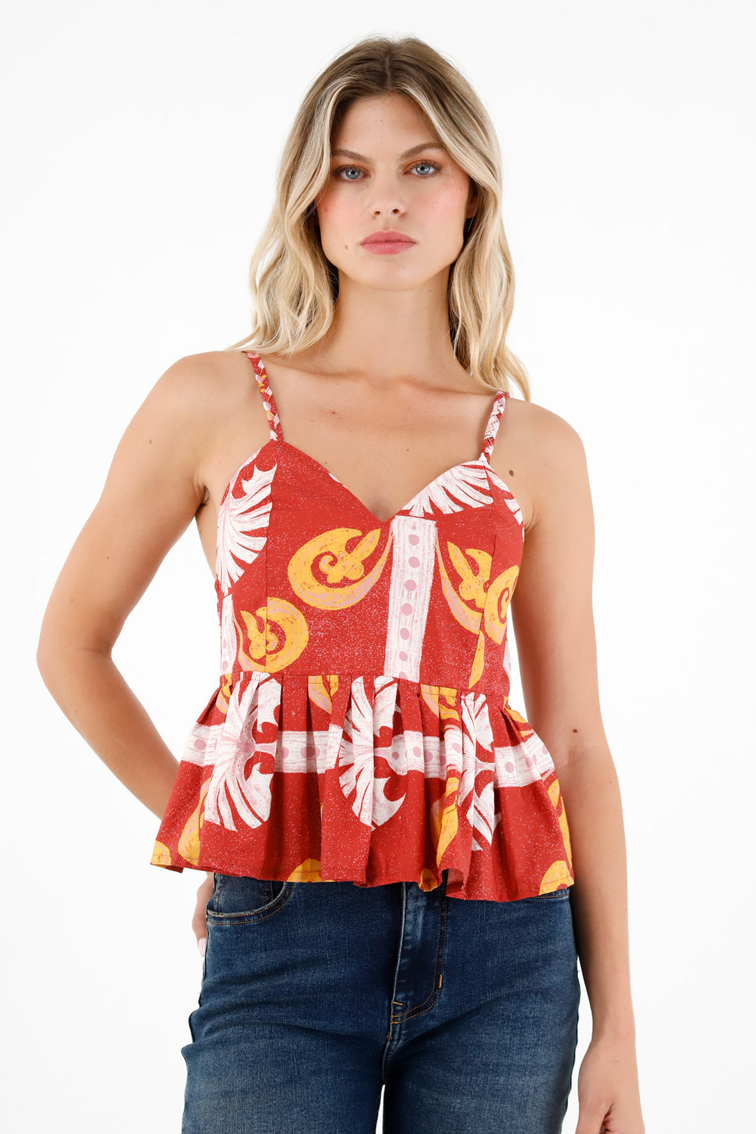 Women's V-Neck Printed Shirt