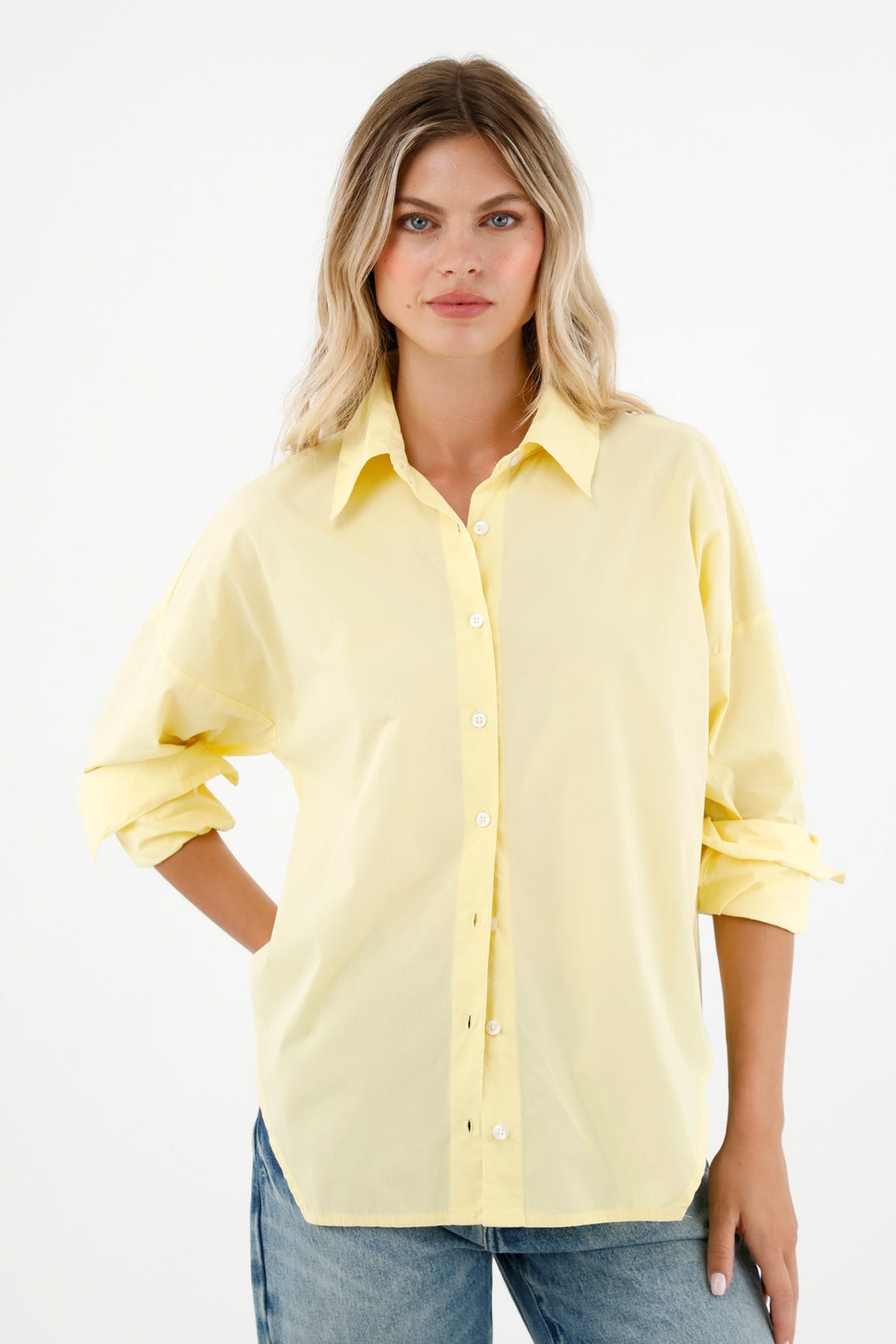 Women's Yellow Long-Sleeve Shirt