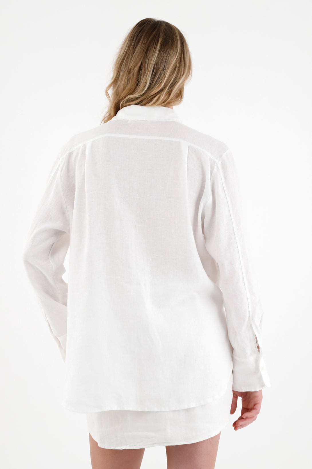 Women's Off-White 100% Linen Shirt