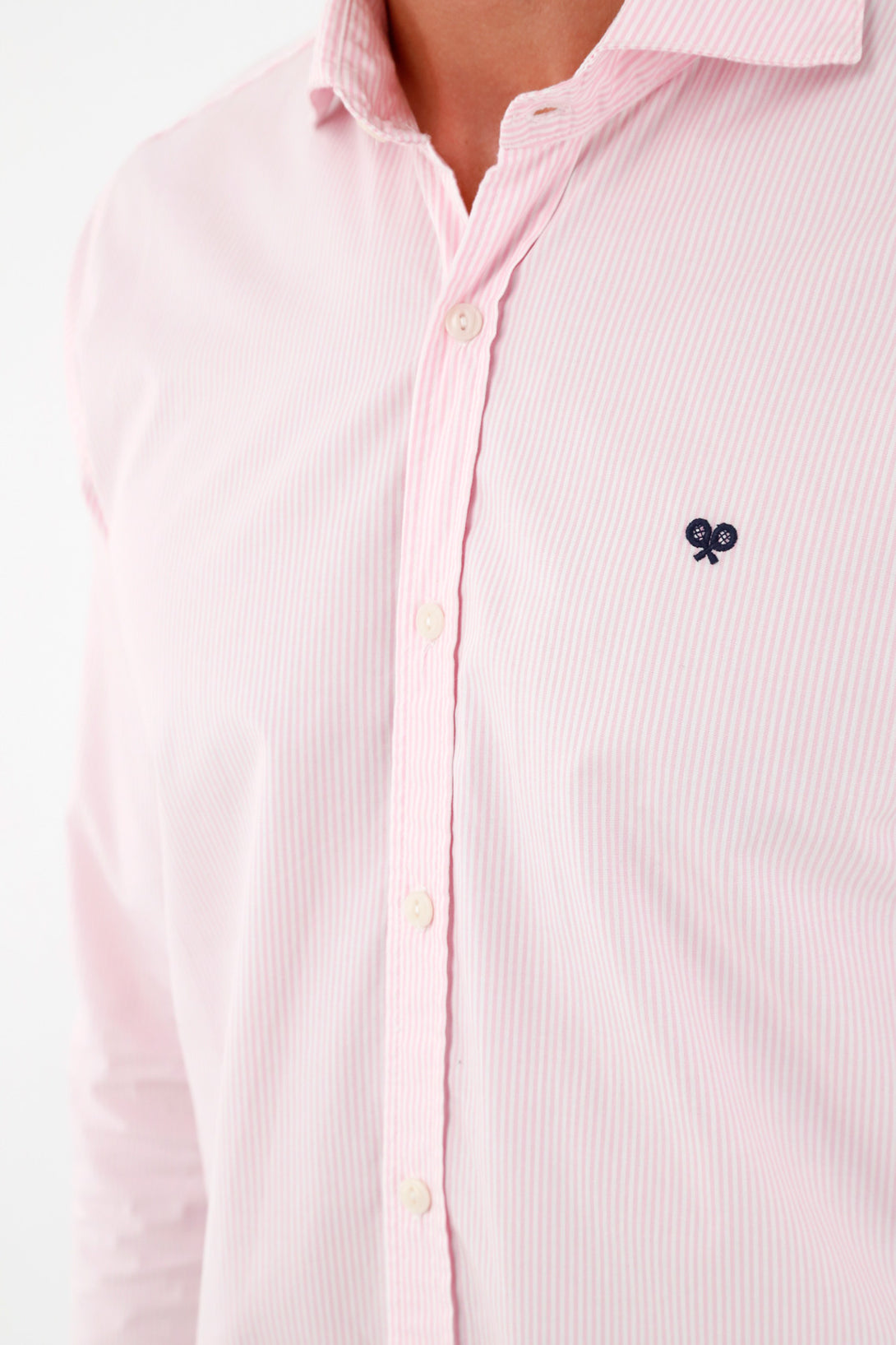 Men's Pink French Collar Shirt