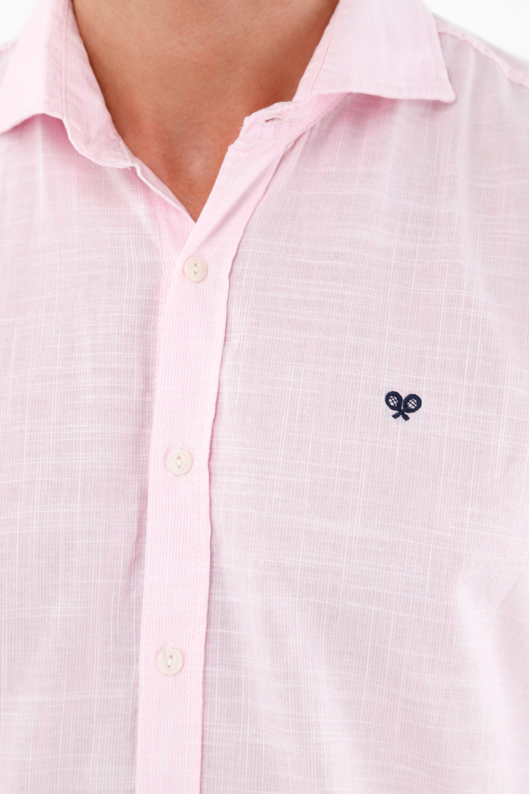 Men's Pink Long-Sleeve Shirt