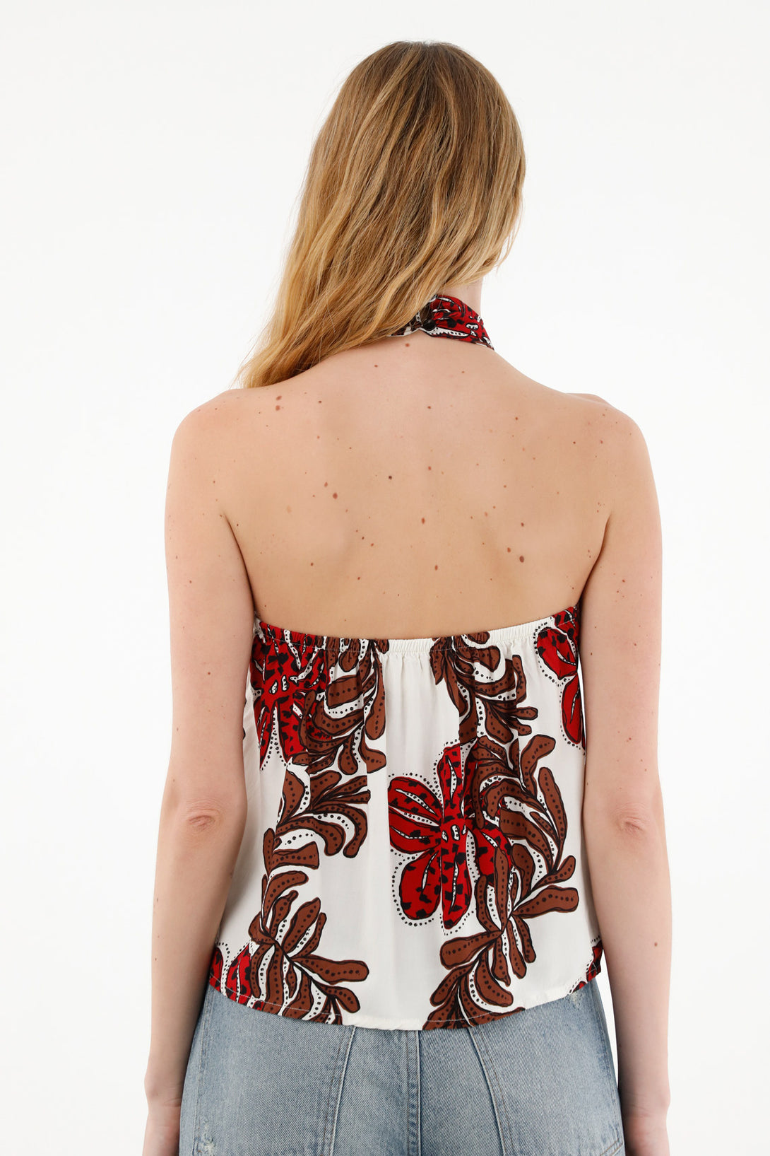 Women's Sleeveless Printed Shirt