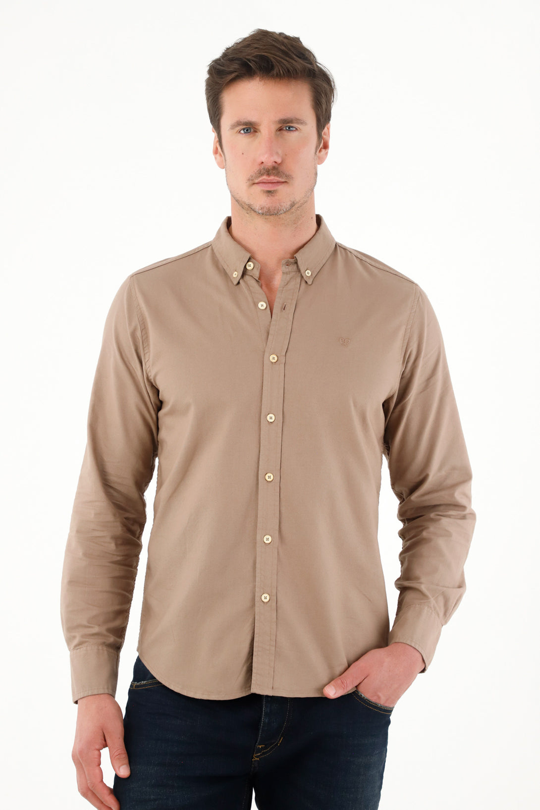 Men's Classic Fit Brown Shirt