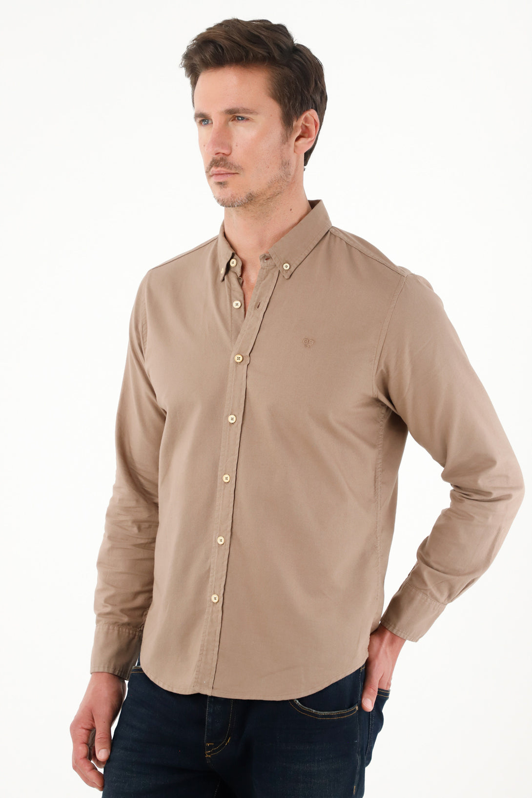 Men's Classic Fit Brown Shirt