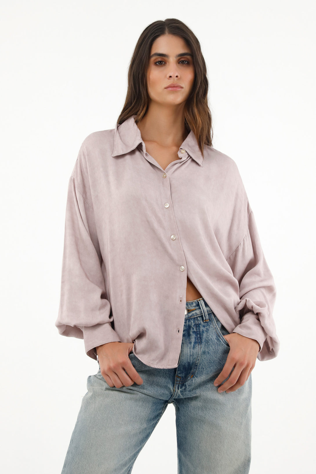 Women's Long Sleeve Cream Shirt